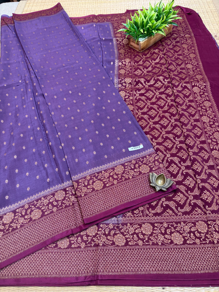 Semi Banarasi Crepe Sarees #G2614