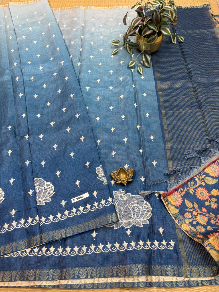 Kota Cotton Silk Saree #F7083