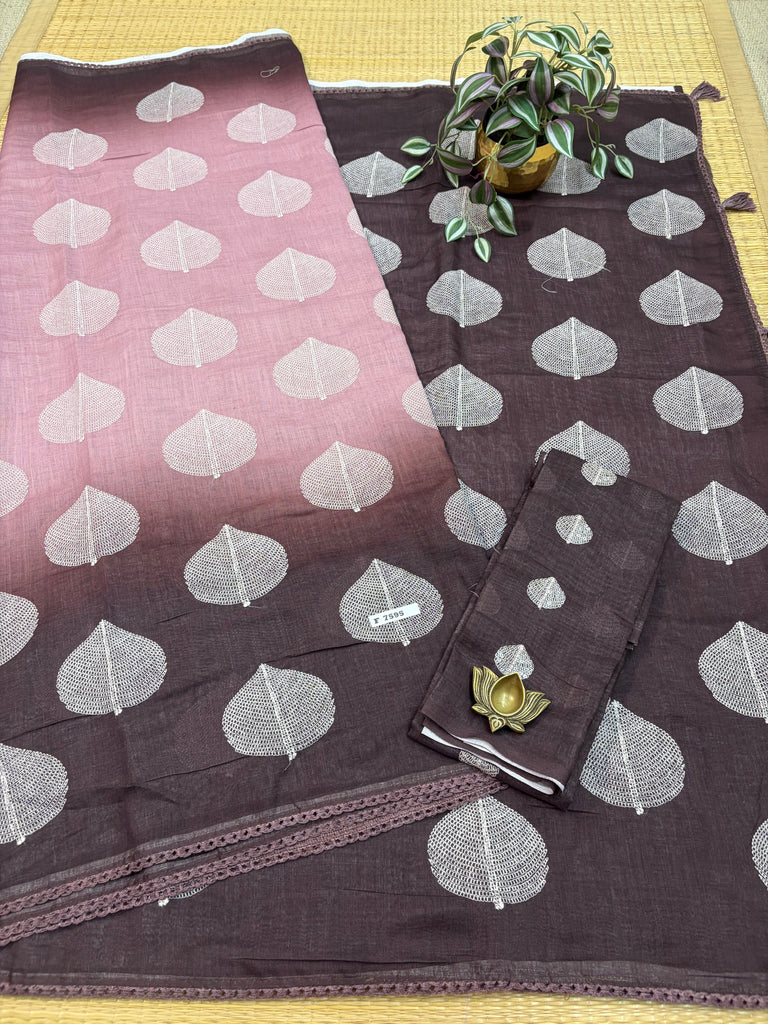 Linen Saree #F7595