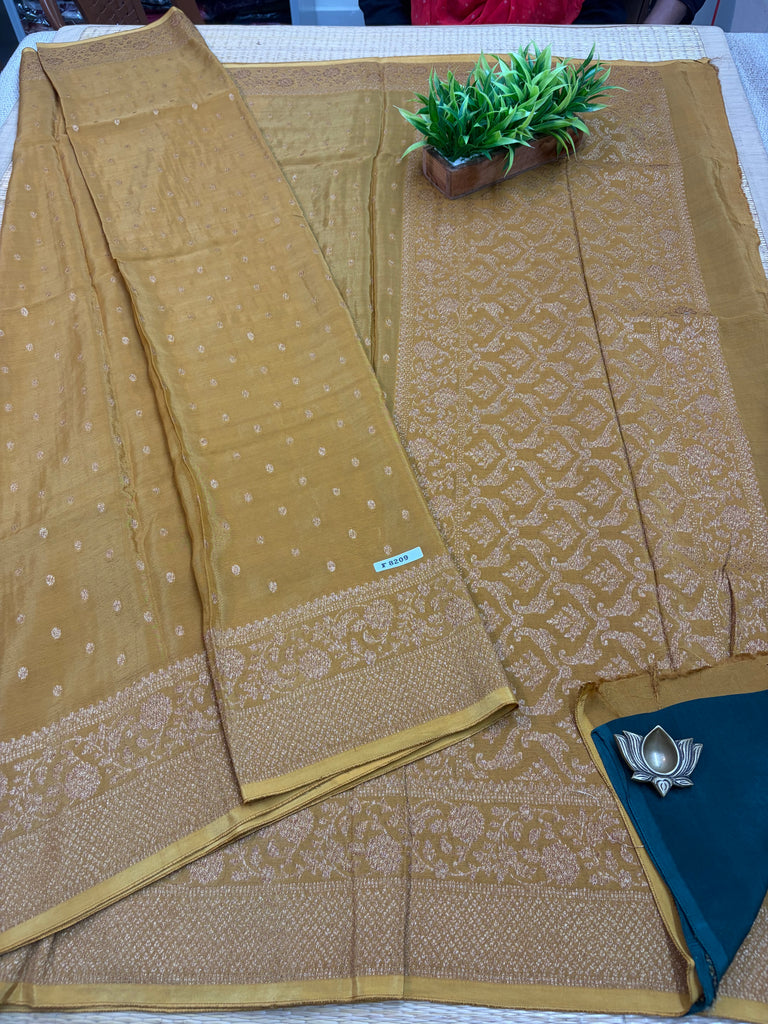 Semi Banarasi Crepe Sarees #G8209