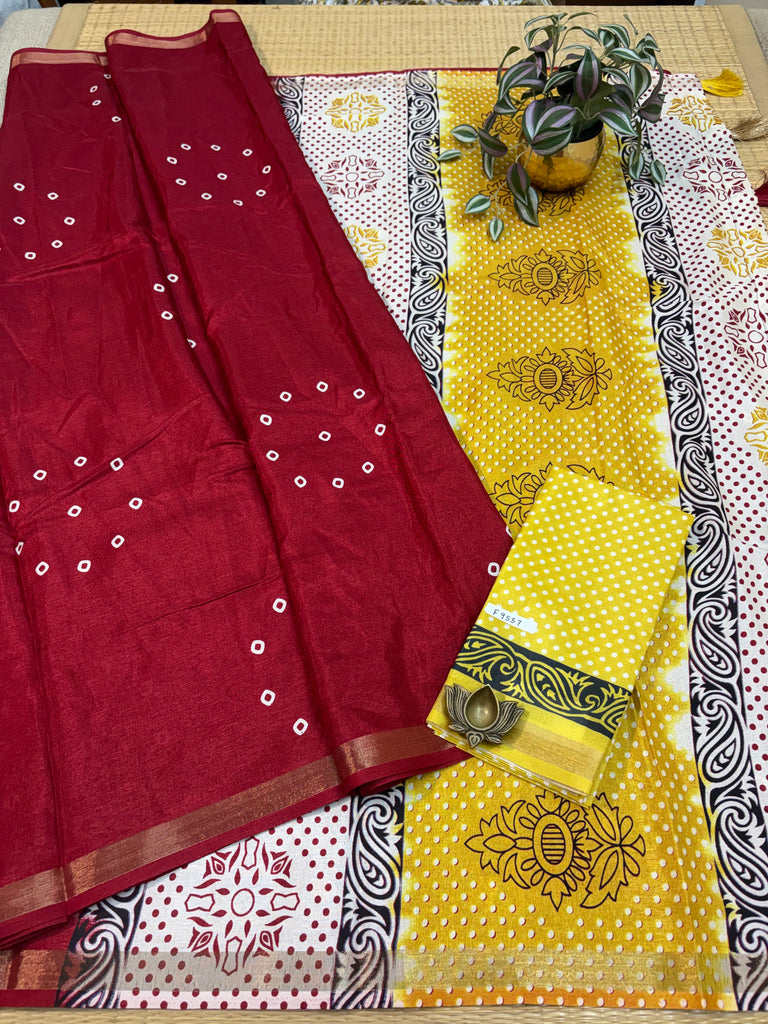 Mul Mul Silk Saree #F9557