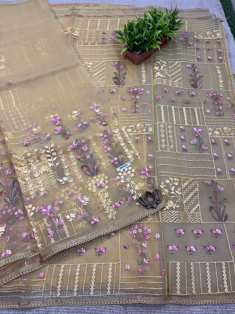 Organza Saree #D8475