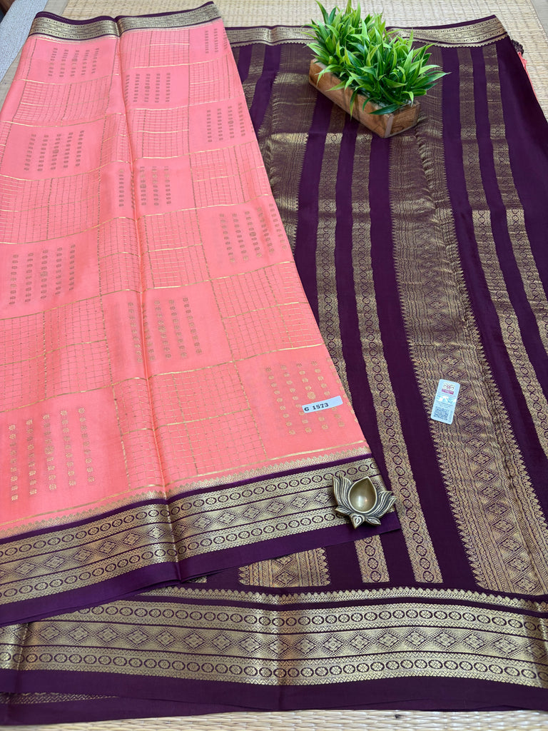 Pure Crepe Silk Saree #G1573