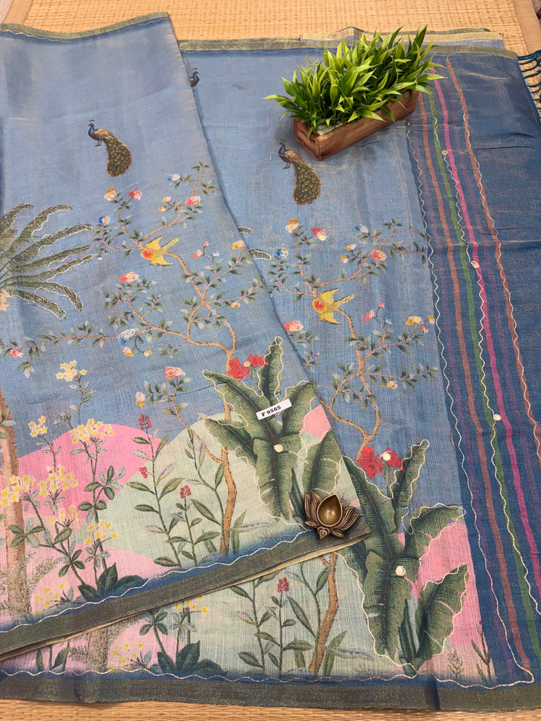 Linen Saree # F9565