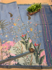Linen Saree # F9565