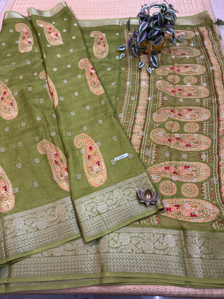 Mass Crepe Sarees #F7502