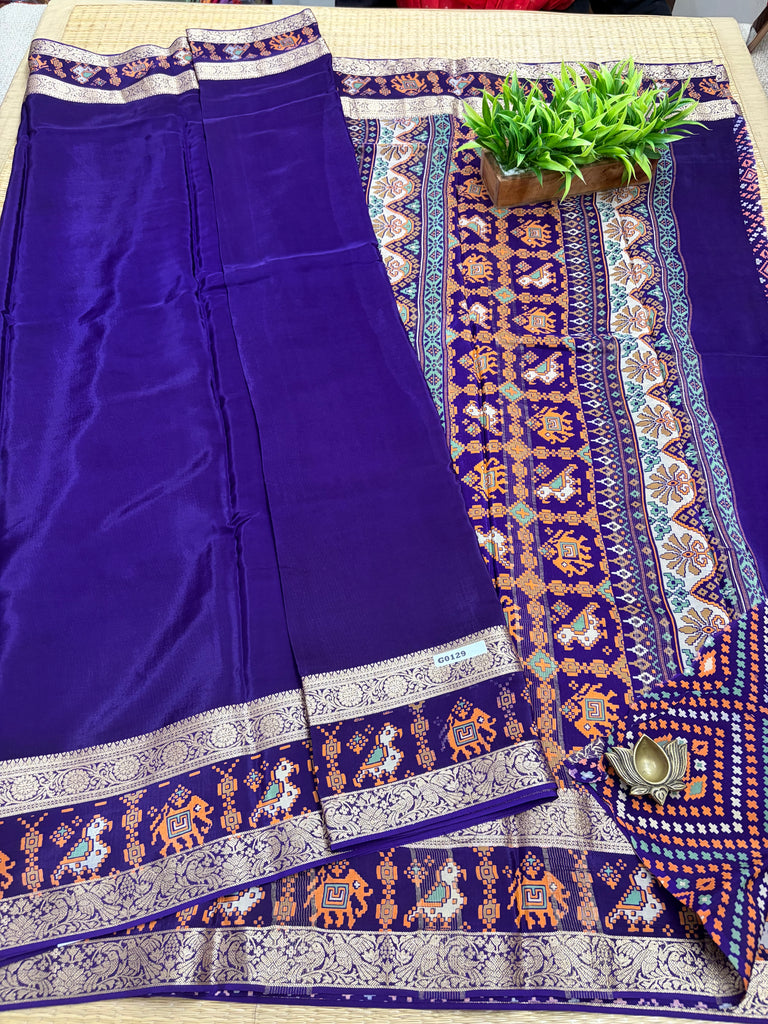 Semi Crepe Sarees #G129