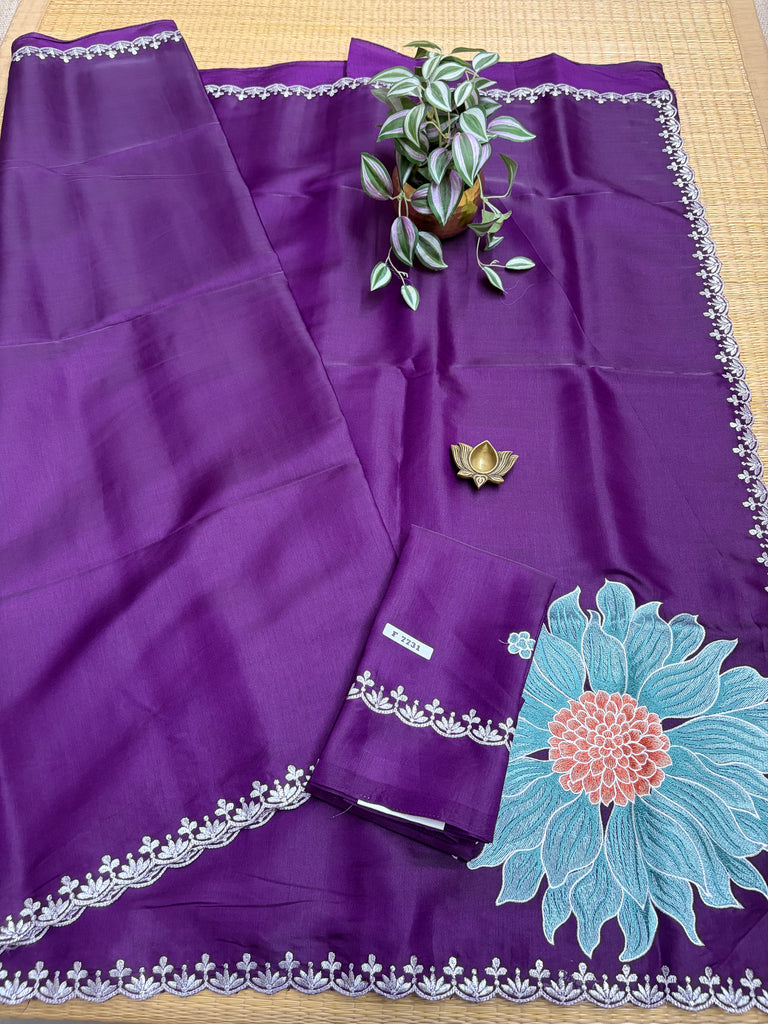 Butter crepe sarees #F7731