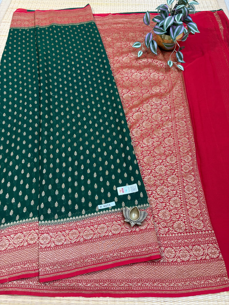 Pure Banaras Georgette Sarees #F6271