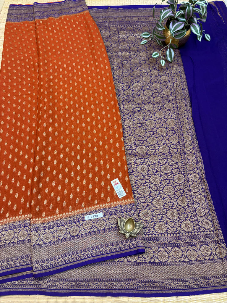 Pure Banaras Georgette Sarees #F6273