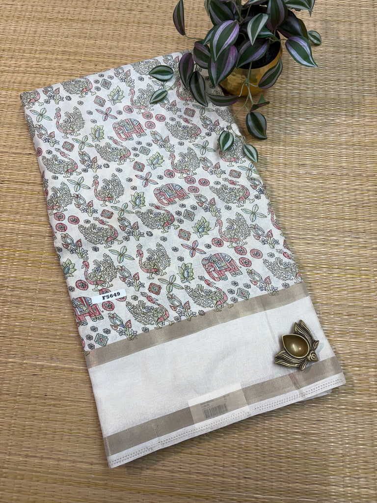 Kashmiri Printed Silk #F5649