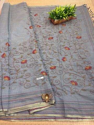 Linen Sarees#G2710