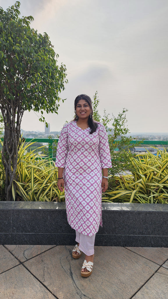 Cotton Kurtha Set #E5438