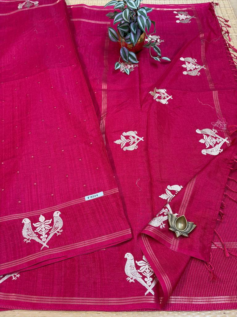 Viscose Tussar Silk Sarees #F8224