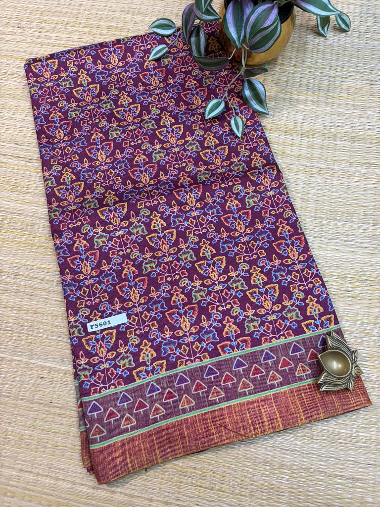 Kashmiri Printed Silk #F5601