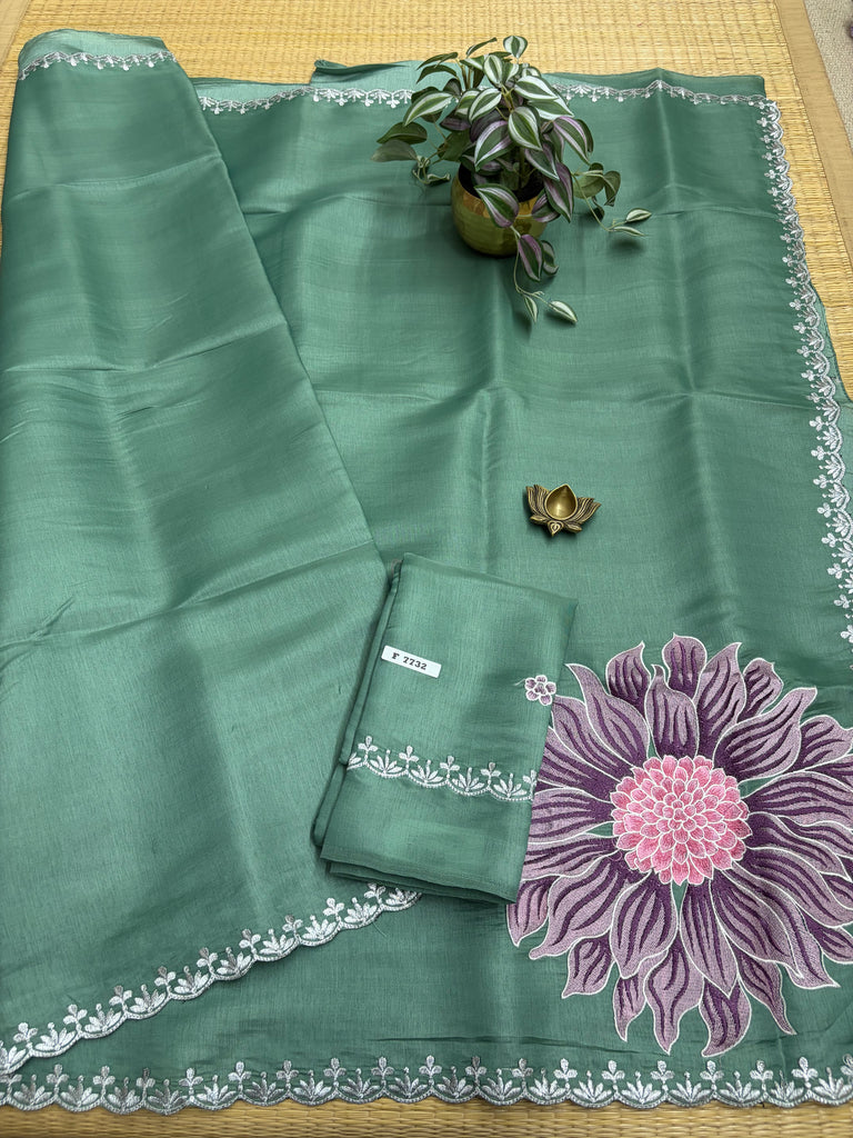 Butter crepe sarees #F7732