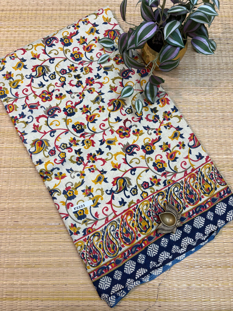 Kashmiri Printed Silk #F2221