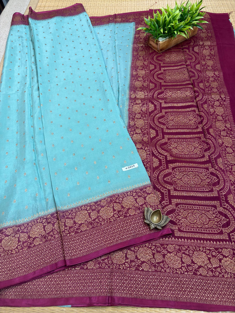 Semi Banarasi Crepe Sarees #G2613