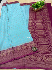 Semi Banarasi Crepe Sarees #G2613