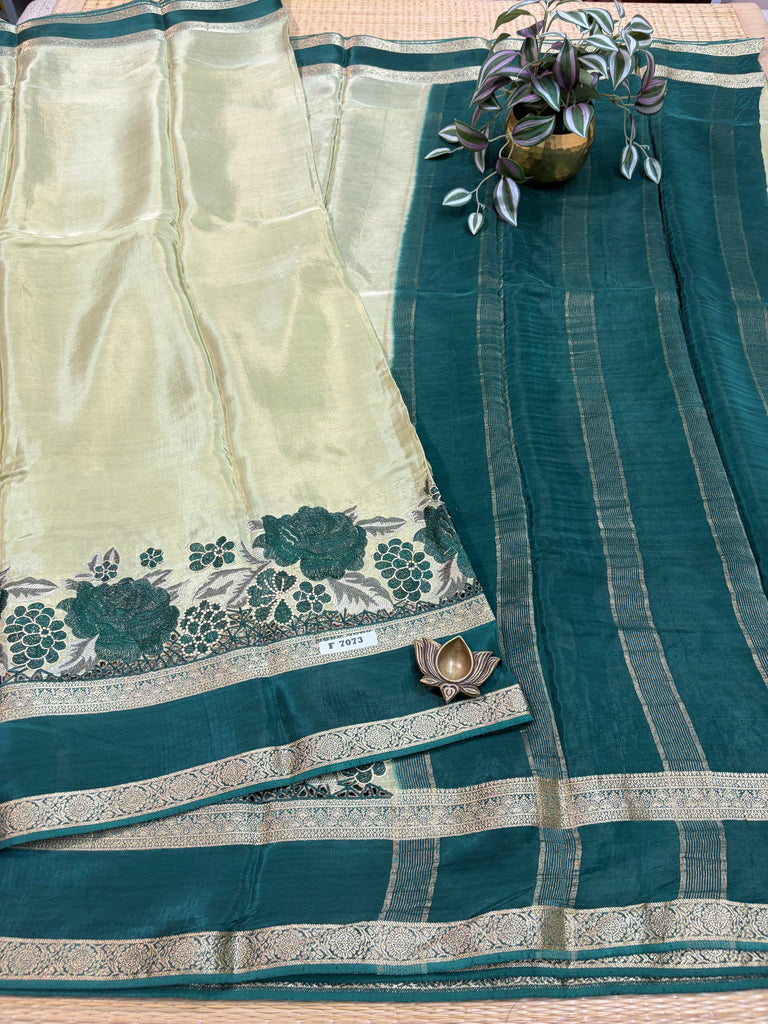 Semi Crepe Sarees #F7073