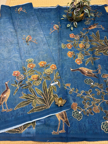 Linen Saree #F9662