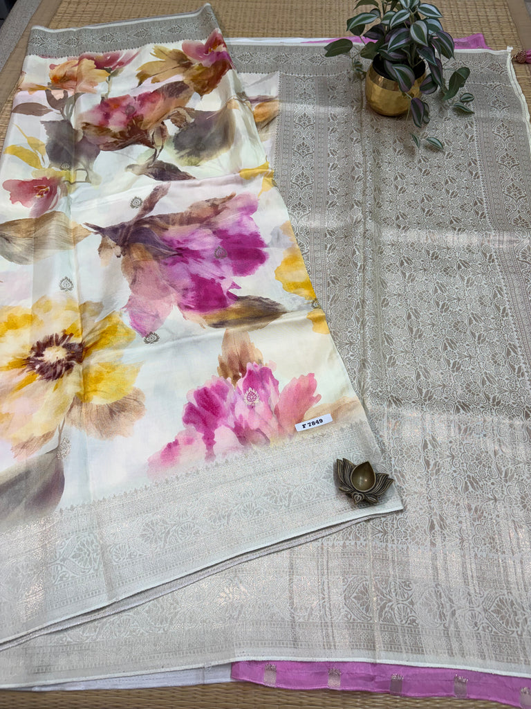 Printed Crepe Saree #F7849