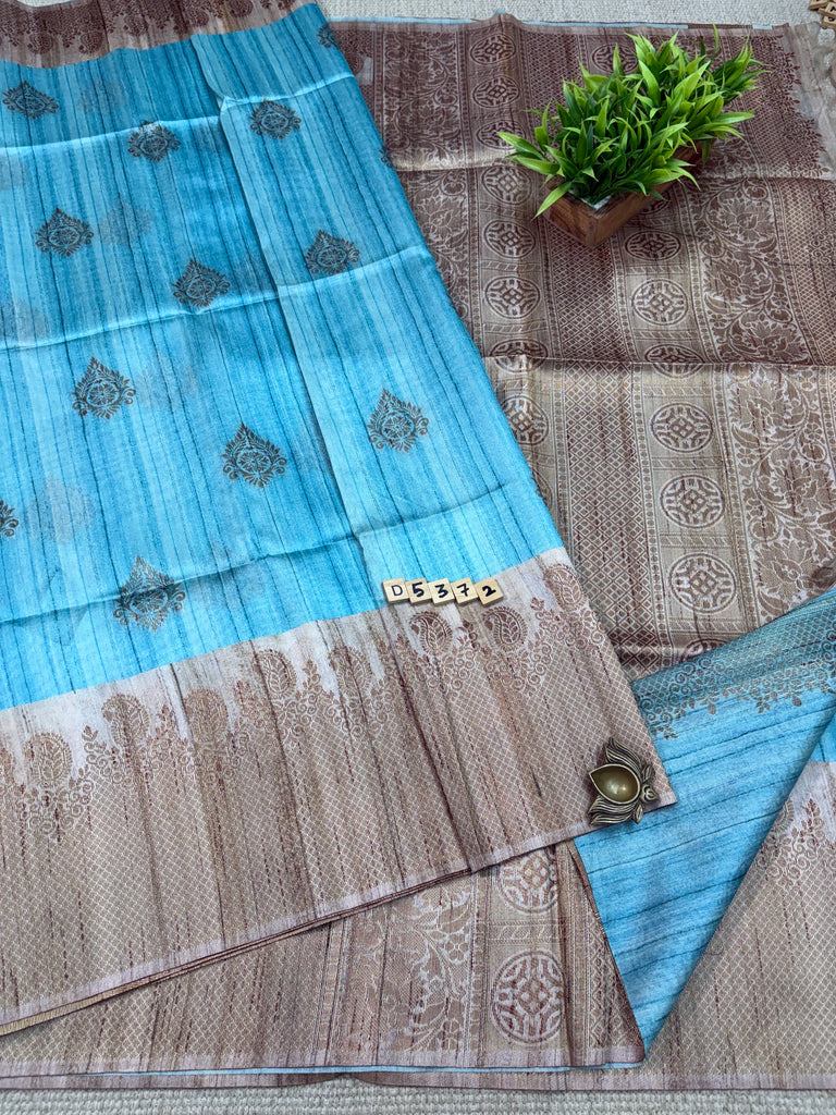 Tussar Silk Sarees #D5372