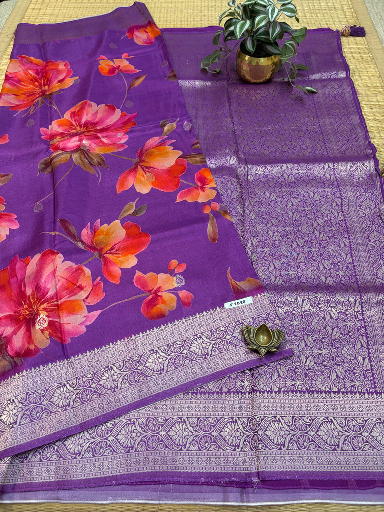Printed Crepe Saree #F7846