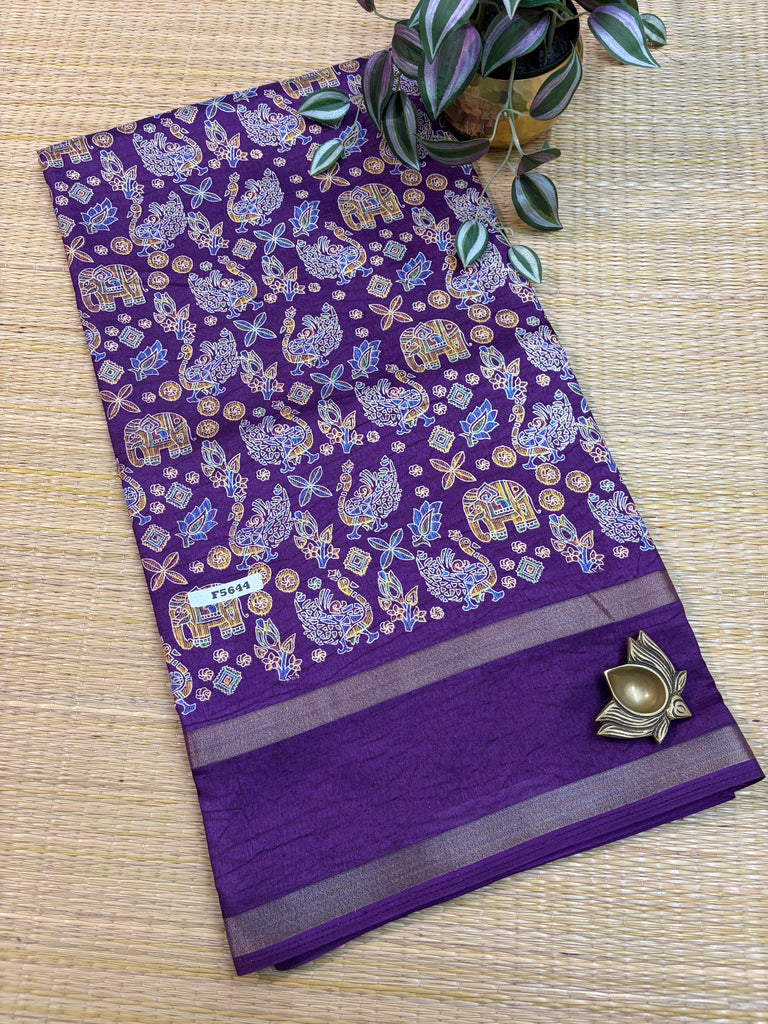 Kashmiri Printed Silk #F5644