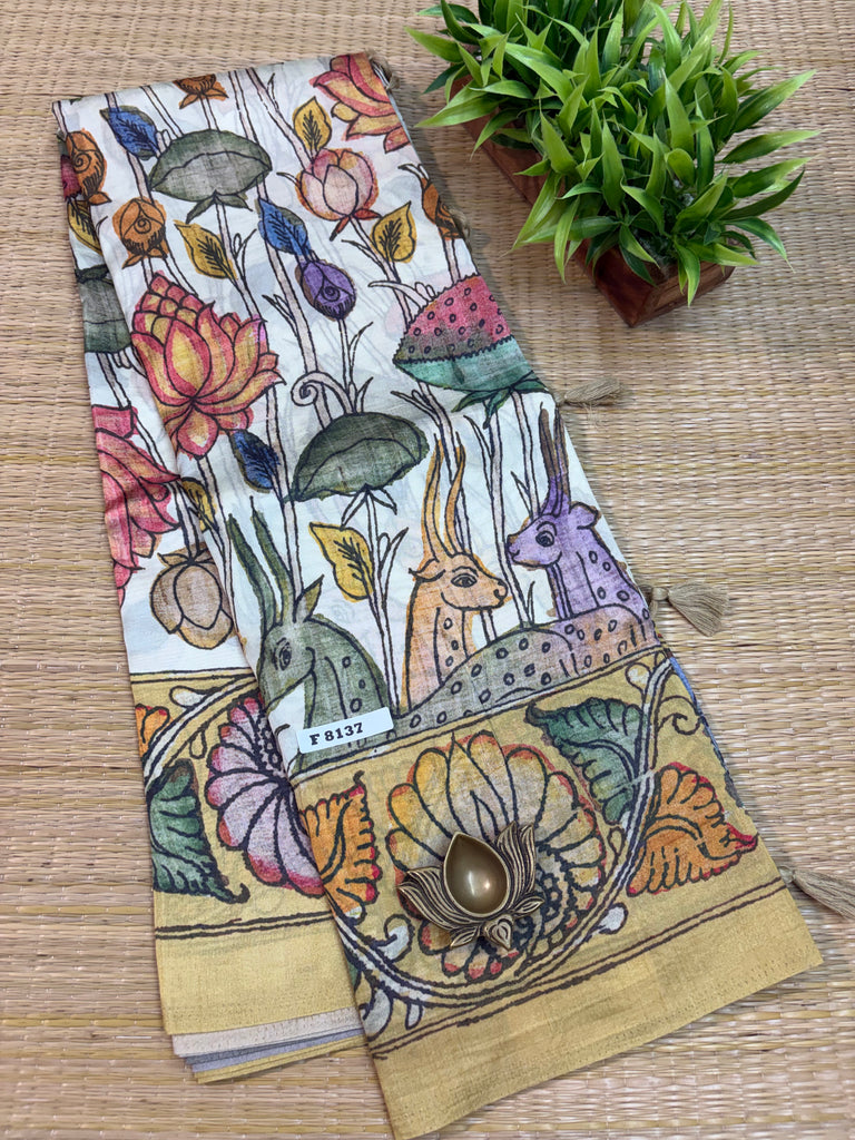 Pure Printed Silk Saree #F8137