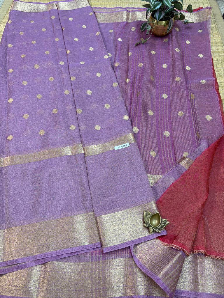 Semi Jute Tissue Sarees #F4959