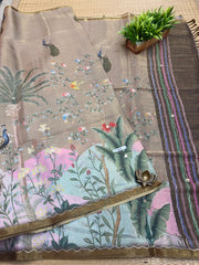 Linen Saree # F9563