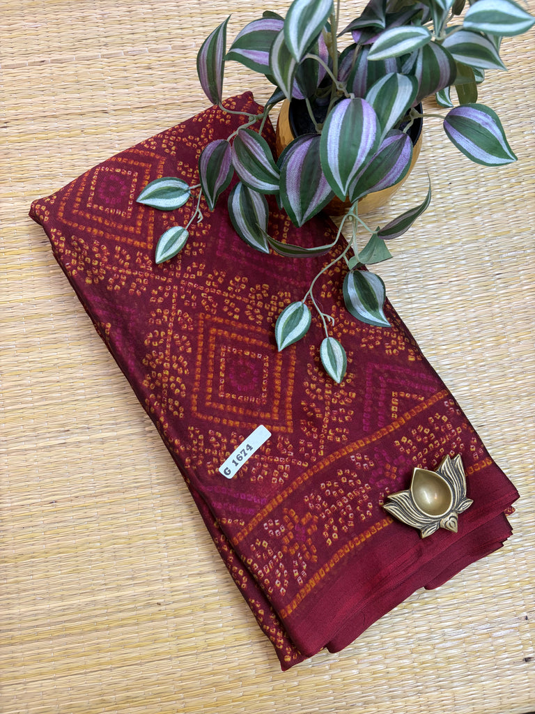 Mass Crepe Sarees #G1674