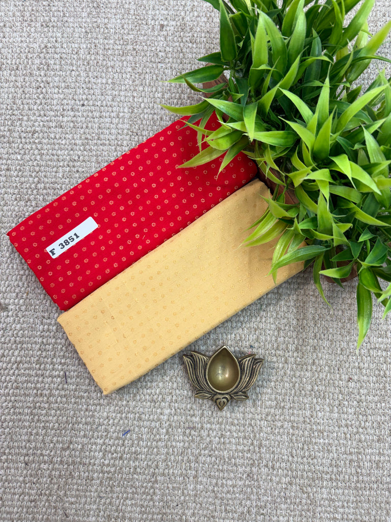 Set of 2 Silk Cotton fabric #F3851