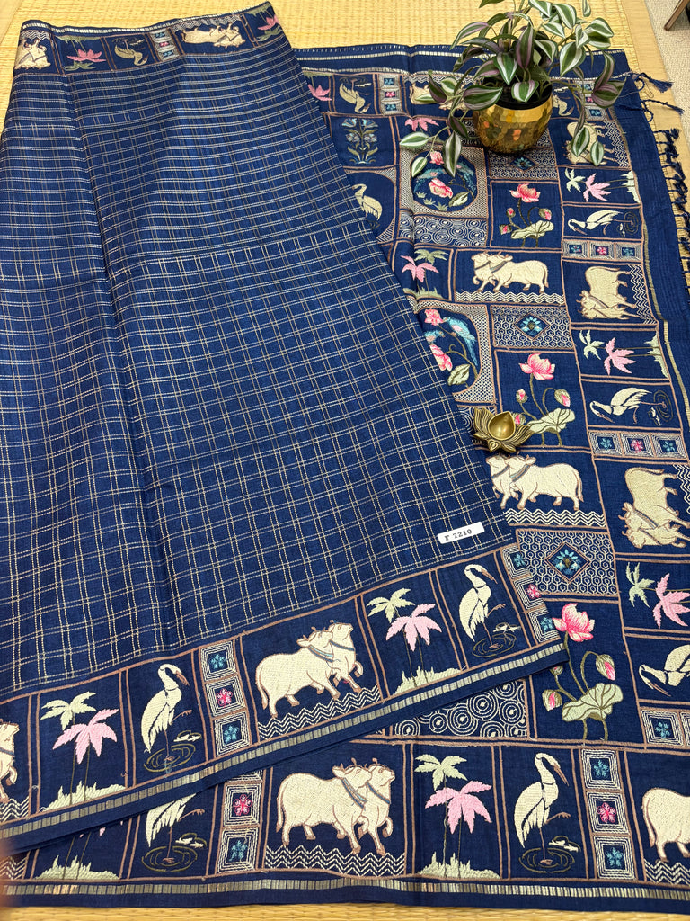 Viscose Tussar Silk Sarees #F7210
