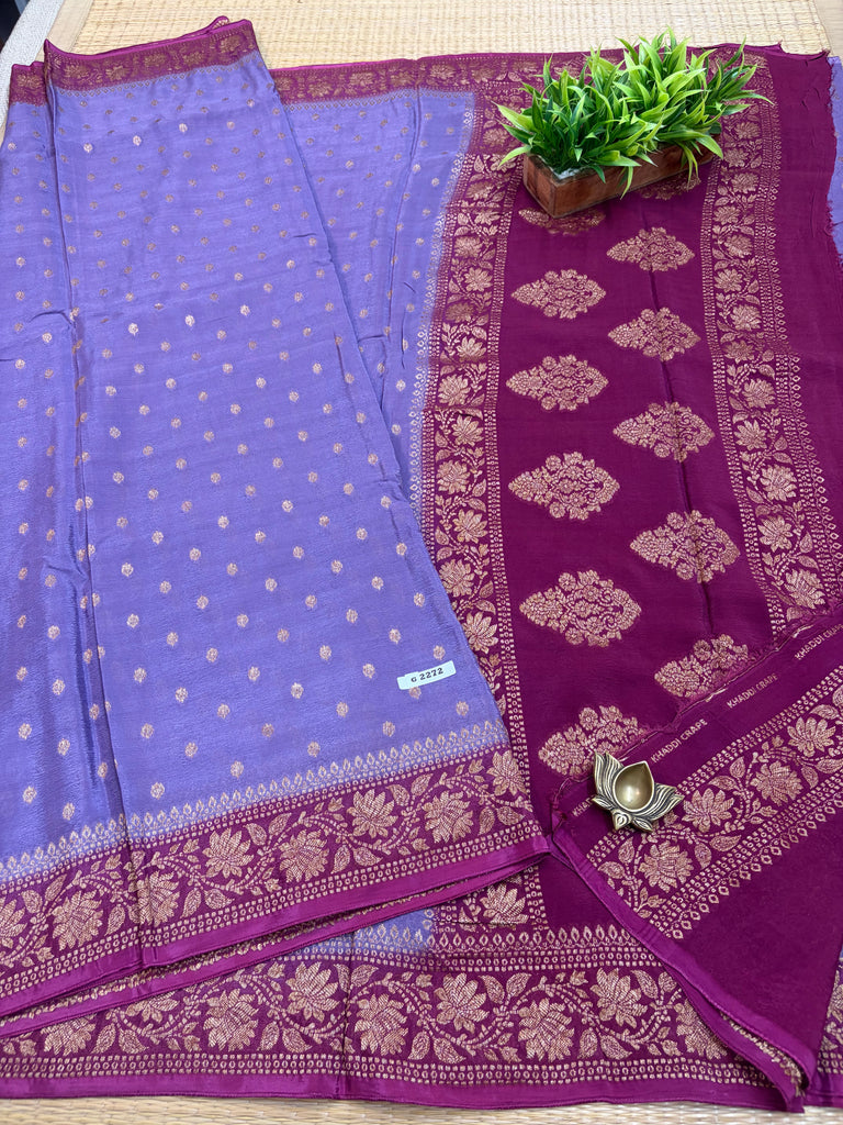 Semi Banarasi Crepe Sarees #G2272