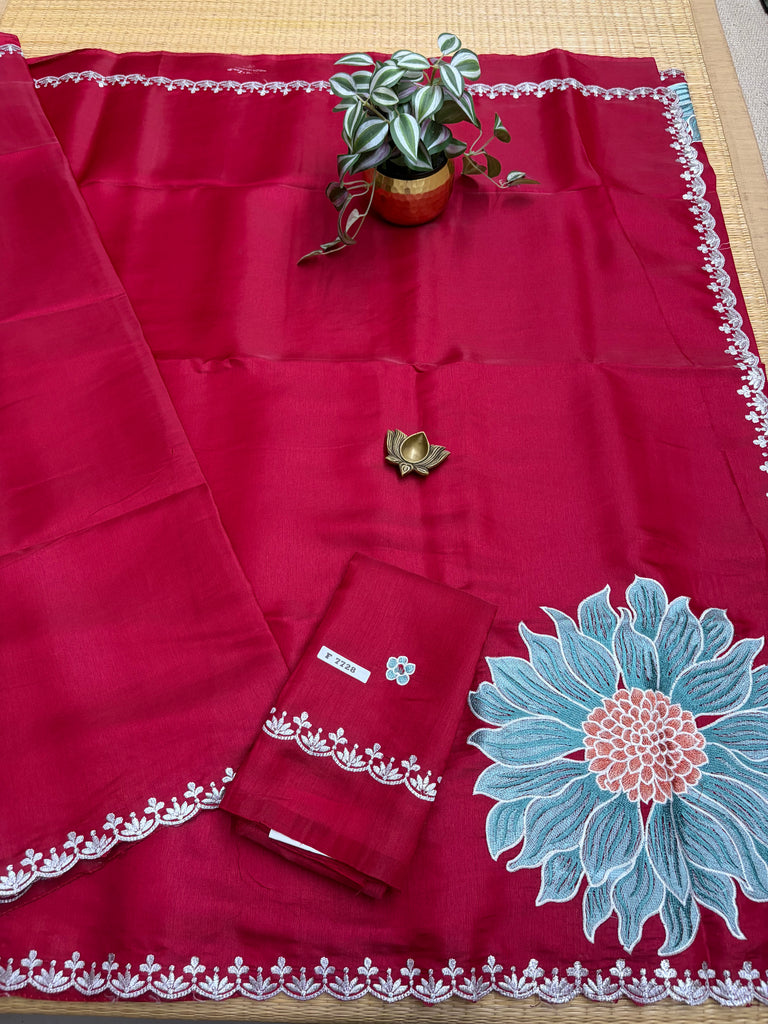 Butter crepe sarees #F7728