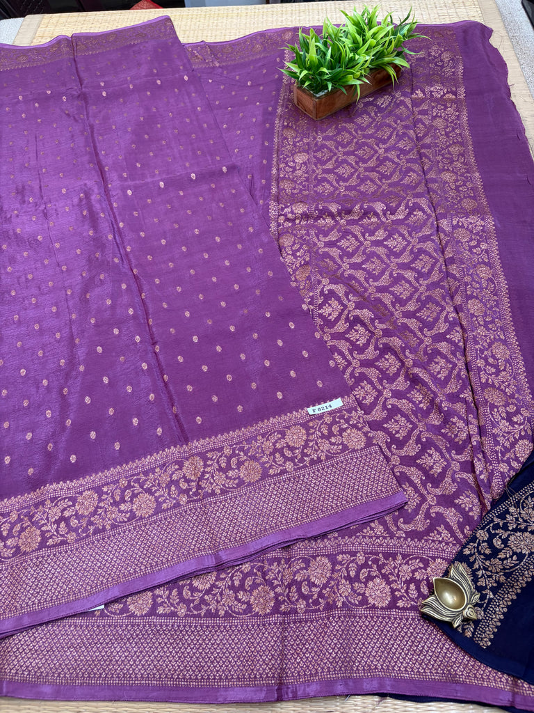 Semi Banarasi Crepe Sarees #F8214