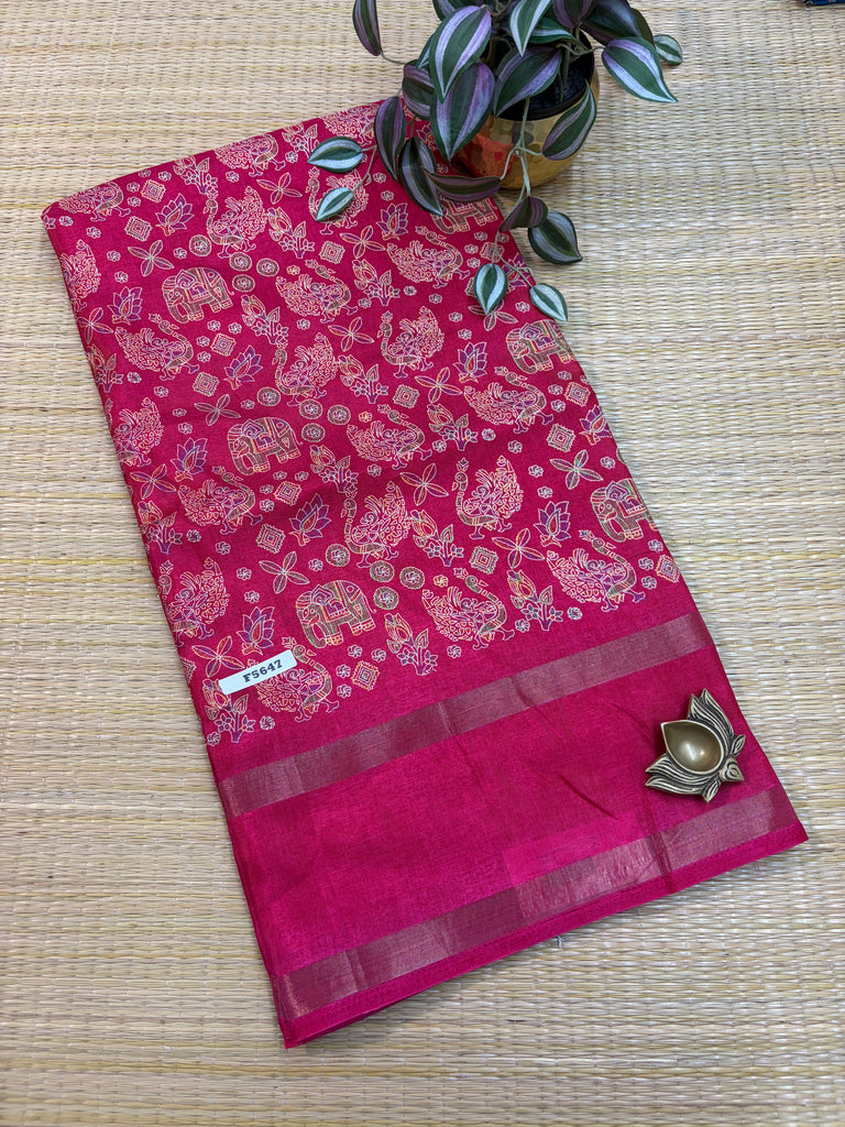 Kashmiri Printed Silk #F5647