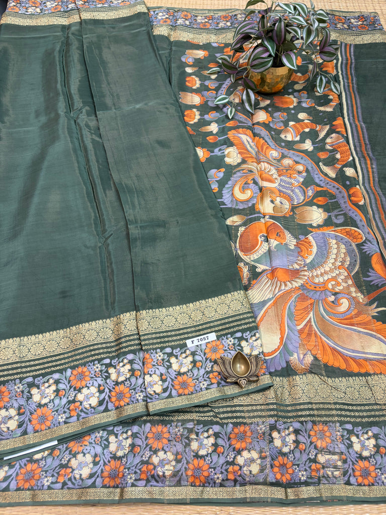 Semi Crepe Sarees #F7057