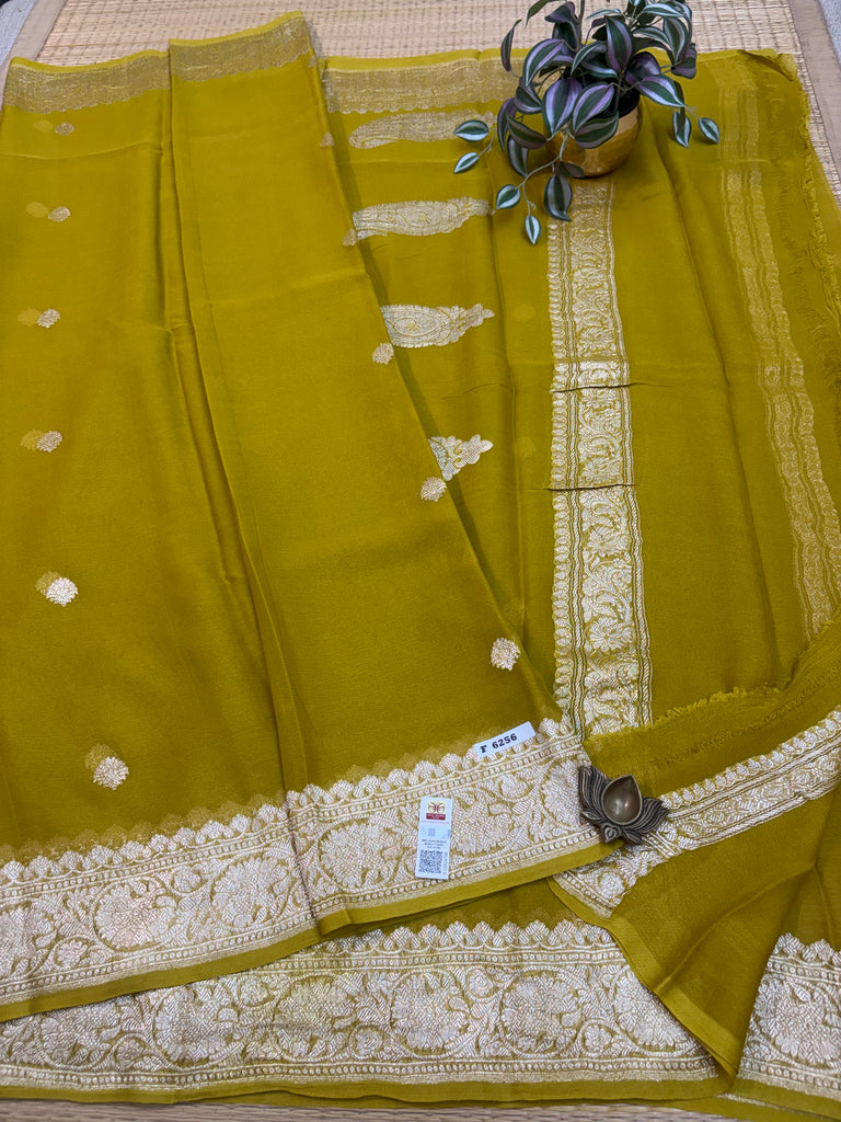 Pure Banaras Georgette Sarees #F6256