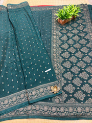 Semi Banarasi Crepe Sarees #F8200