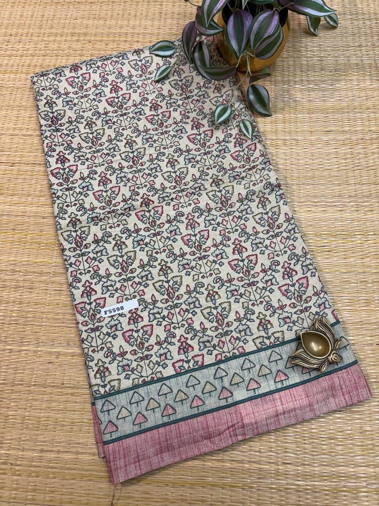 Kashmiri Printed Silk #F5598