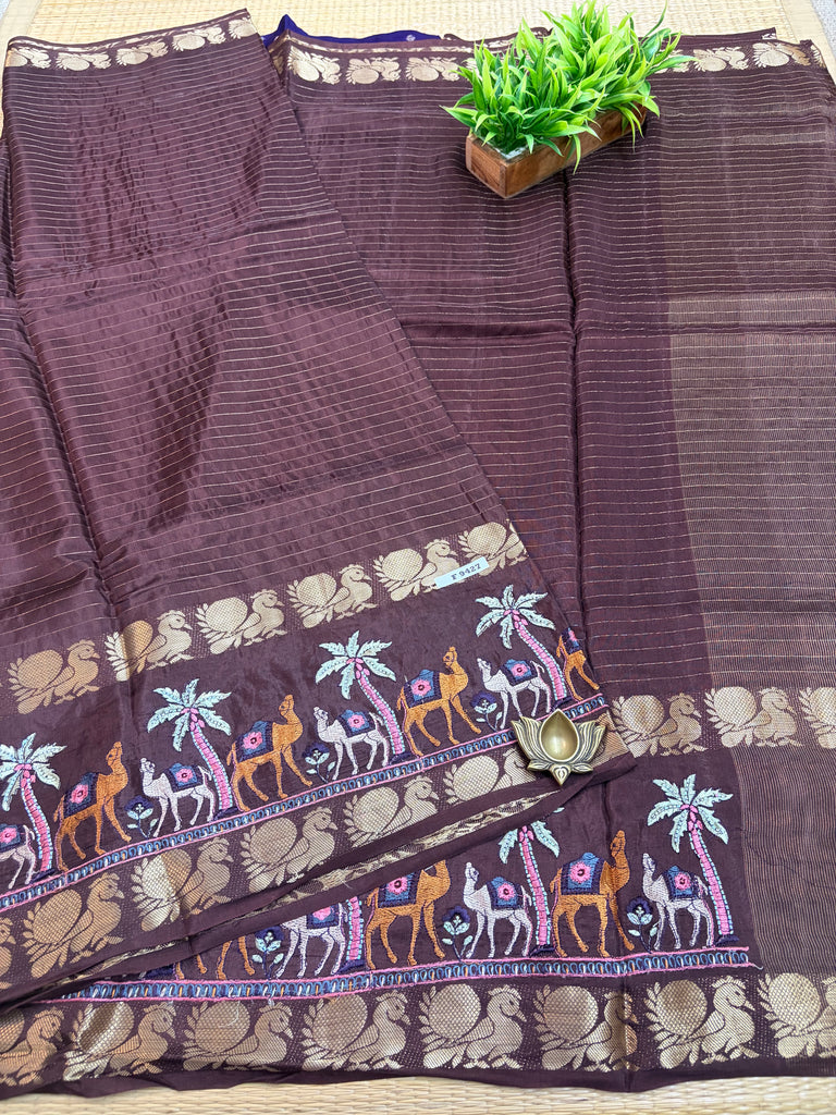 Viscose Tussar Silk Sarees #F9427