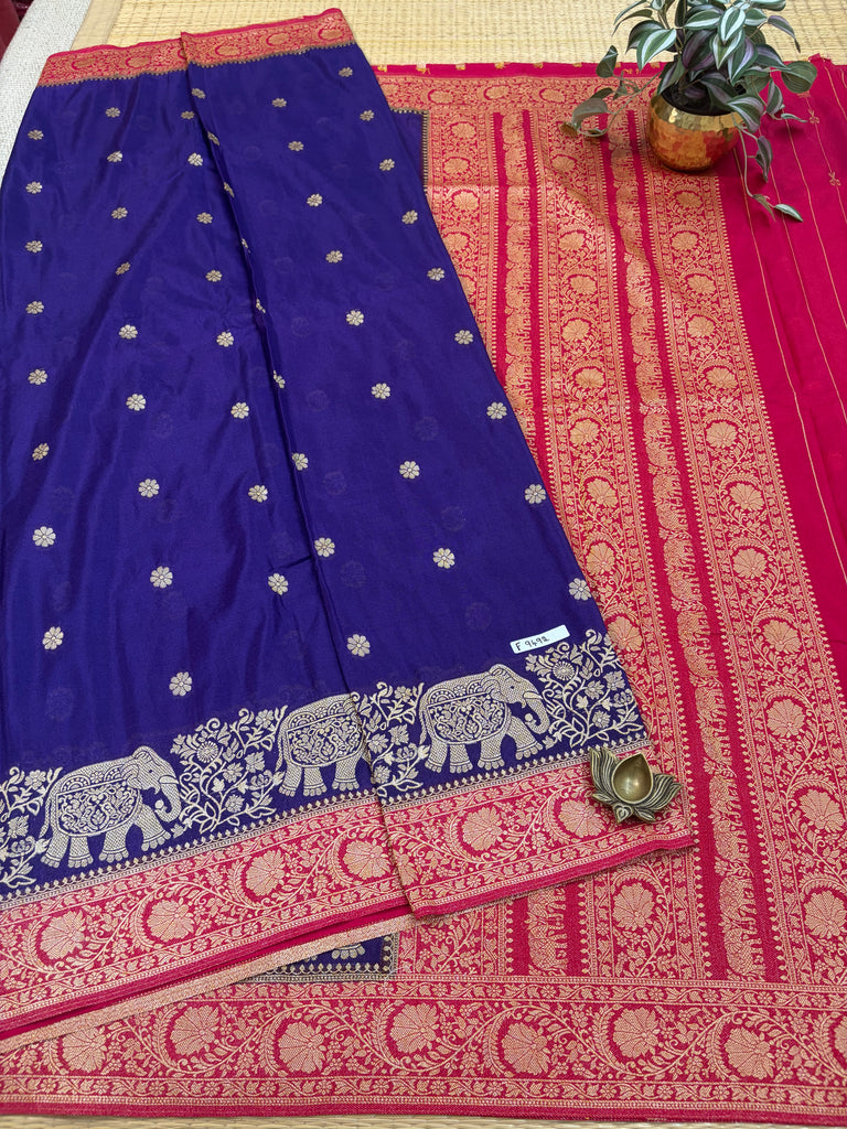 Semi Banarasi Crepe Sarees #F9492