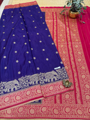 Semi Banarasi Crepe Sarees #F9492