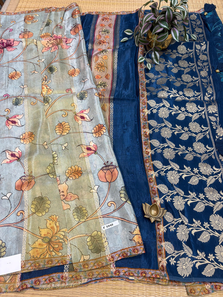 Printed Crepe Saree #F5940