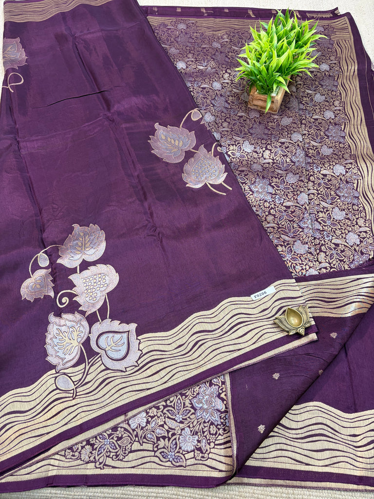 Varanasi Silk Blend Sarees #F0206
