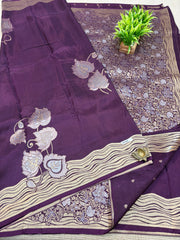 Varanasi Silk Blend Sarees #F0206