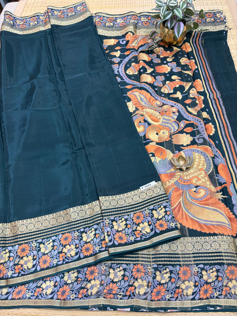 Semi Crepe Sarees #F4594